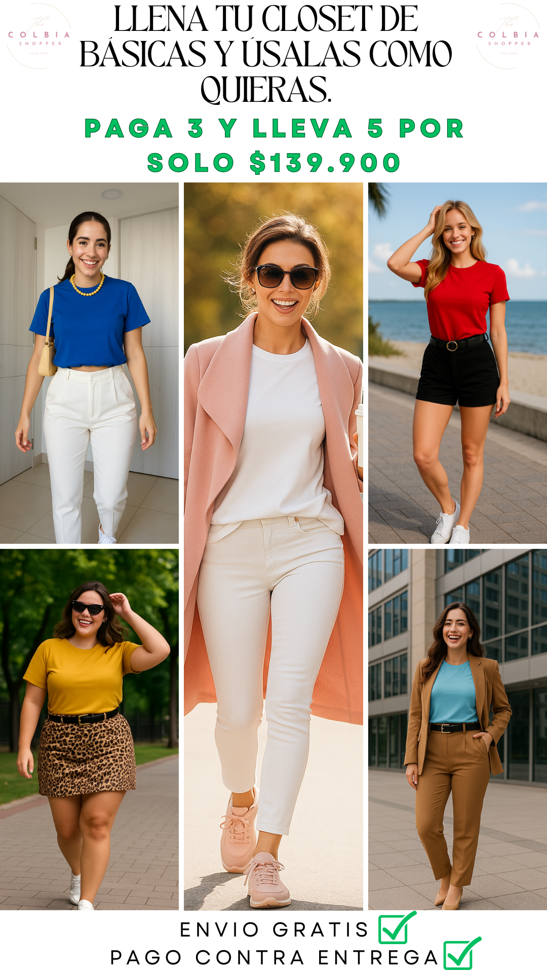 CAMISETAS BASICAS 3X5